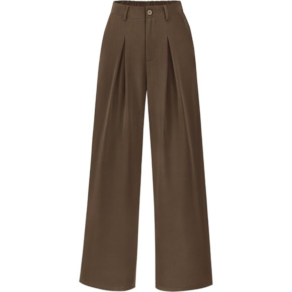 Women High Waist Palazzo Pants Fall 2025 Casual Wide Leg Trousers Loose Work Off - Picture 1 of 5